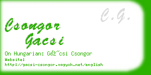 csongor gacsi business card